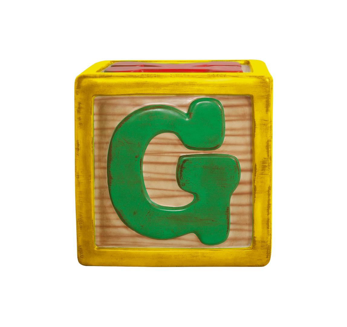 Letter Block Sides D,G,K,O,R,V Over Sized Statue