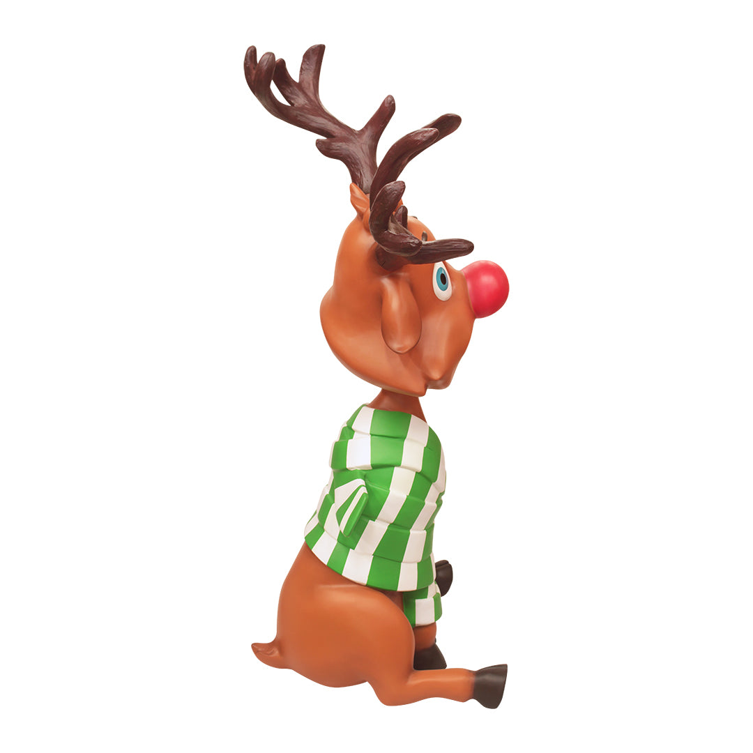 Reindeer Rudolph Wrapped Life Size Statue