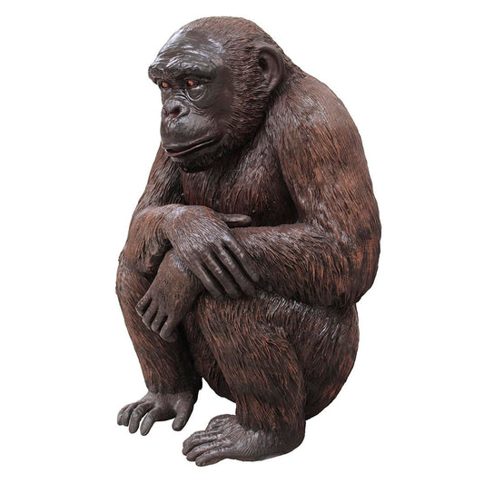 Chimpanzee Sitting Life Size Statue