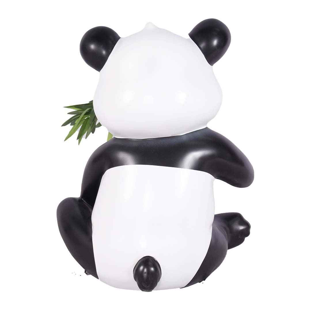 Panda Bear Cub Eating Life Size Statue