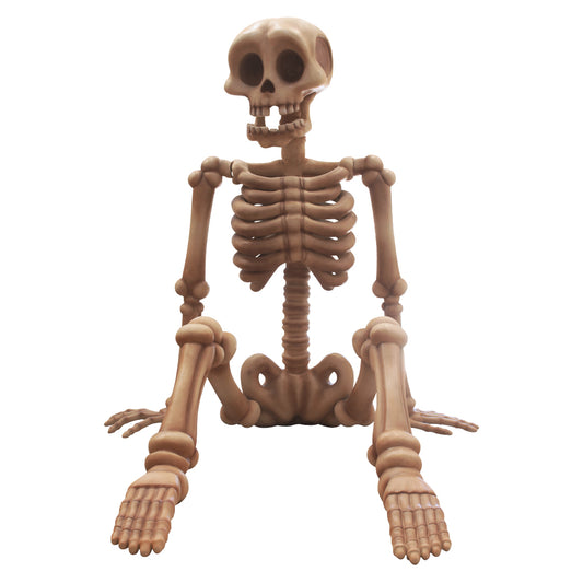 Jumbo Skeleton Sitting Over Sized Statue