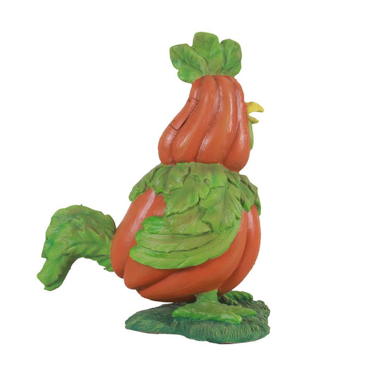 Pumpkin Rooster Light Over Sized Statue