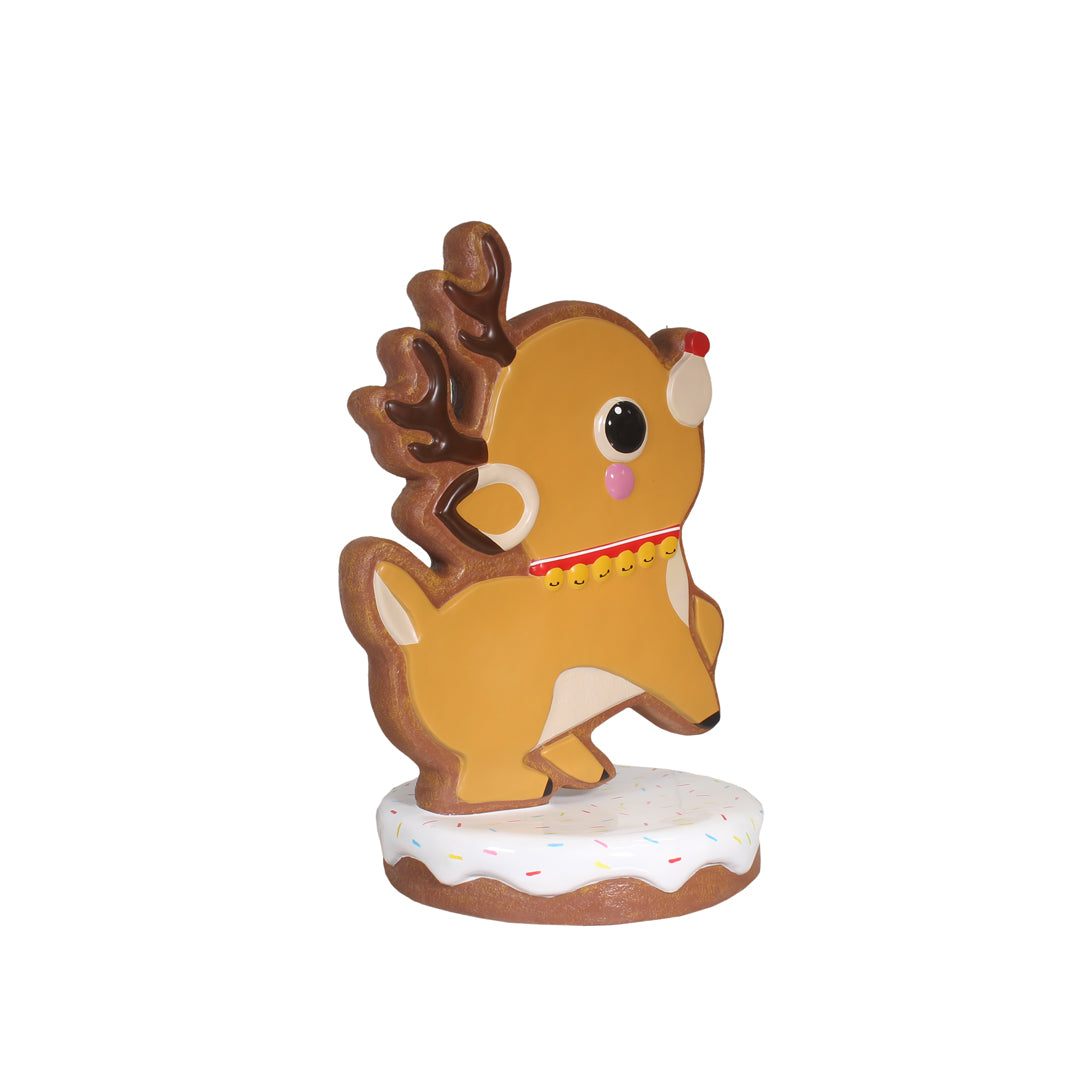 Gingerbread Reindeer Rudolph Over Sized Statue